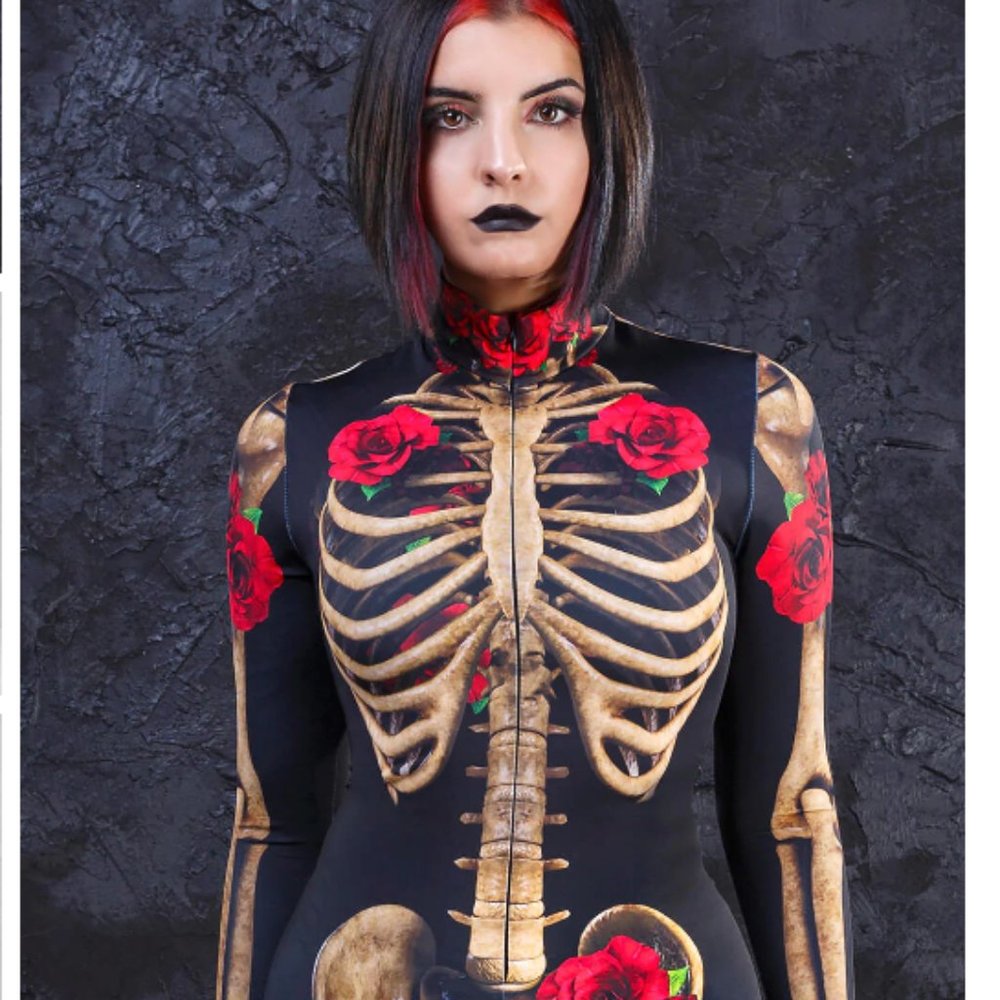 2 Beautiful La Muerta Skeleton Costumes